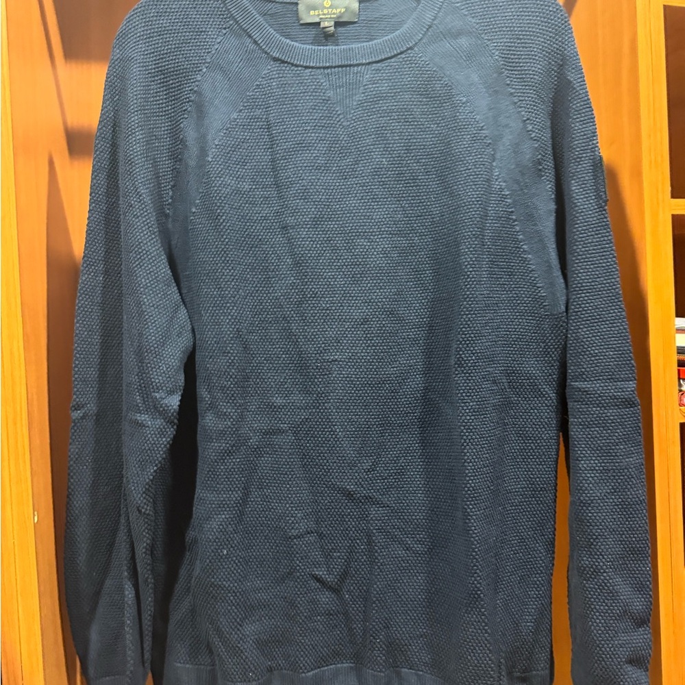 Belstaff Navy Blue Crewneck Sweater